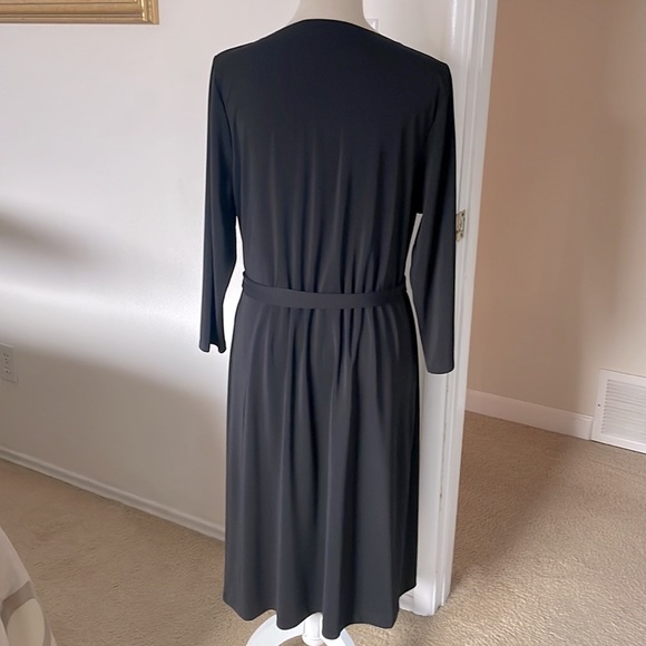 Talbots V-Neck Faux Wrap Dress 3/4 Sleeves. - Picture 2 of 9